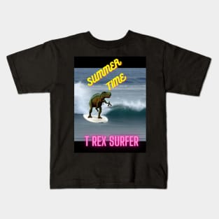 T REX SURFER Kids T-Shirt